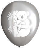 Latex Party Balloons by Nerdy Words, Koala Australia Day Greens Gray