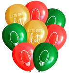 Lets Get Lit/Christmas Lights Balloons for Holiday Party 