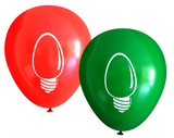 Latex Party Balloons by Nerdy Words, Light Bulb Get Lit Christmas Seasonal Holiday