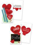 Mini Math-Themed Valentines (Set of 24) for Valentine's Day 