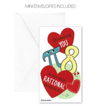 Mini Math-Themed Valentines (Set of 24) for Valentine's Day 