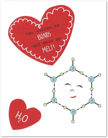 Melting Point Science Valentine's Day Card
