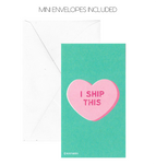 Mini Millennial Conversation Heart Valentines (Set of 24, Wallet-Sized Cards) for Valentine's Day 
