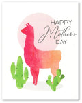 Llama and Cactus Happy Mother's Day Card