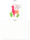 Llama and Cactus Happy Mother's Day Card