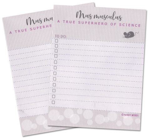 Mus musculus (Mouse) To Do List and Lined Notepad (2-Pack)