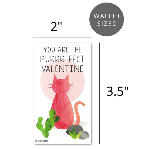 Wallet-Sized Cat Dog Fish Bunny Rabbit Valentines – Nerdy Words