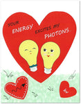 Photon Excitation Science Valentine's Day Card