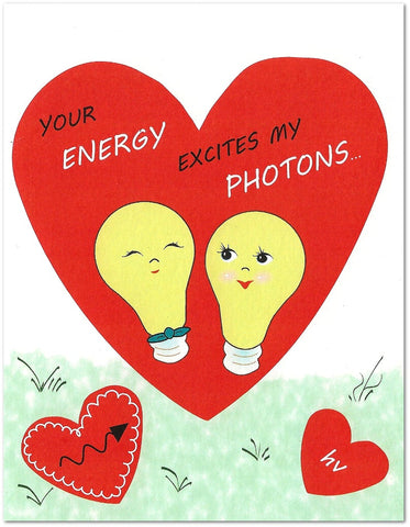 Photon Excitation Science Valentine's Day Card