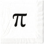 Pi Symbol Matte Black Foil-Stamped Cocktail Napkin for Math Graduation Parties