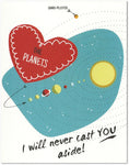 Planet Pluto Valentine's Day Card