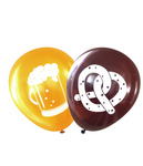 Latex Party Balloons with Pretzel and Beer for football superbowl guys night bro sports parties