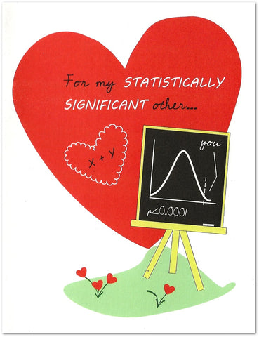 Statistically Significant Other Science Valentine Card