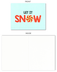 Let It Snow Peppermint Candy Christmas Card
