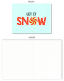 Let It Snow Peppermint Candy Christmas Card