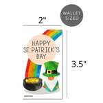 Mini St. Patrick's Day Gnome Tags (Set of Wallet-Sized Cards) for Saint Patty's Day  (Set of 32)