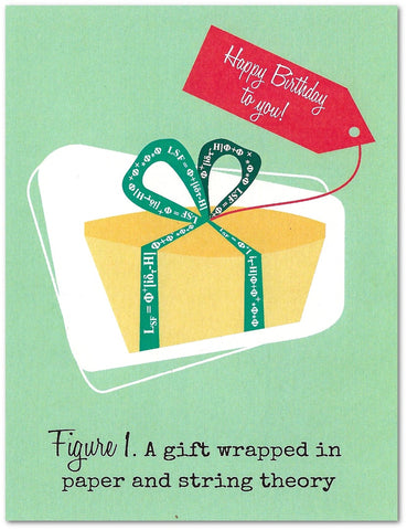 Paper and String Theory Science Birthday Card