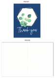 Thank You Greenery Eucalyptus Wreath Gratitude Note Card (Set of 10)