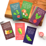 Mini Vegetable Valentines (Set of 24, Wallet-Sized) Cards for Valentine's Day 