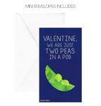 Mini Vegetable Valentines (Set of 24, Wallet-Sized) Cards for Valentine's Day 
