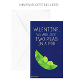 Mini Vegetable Valentines (Set of 24, Wallet-Sized) Cards for Valentine's Day 