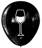 Latex Party Balloons with wine glass for Wine and Cheese or bachelorette engagement parties