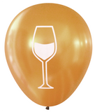Latex Party Balloons with wine glass for Wine and Cheese or bachelorette engagement parties