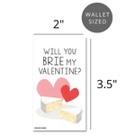 Mini Wine & Cheese Charcuterie Board Valentines (Set of 24, Wallet-Sized Cards) for Valentine's Day 