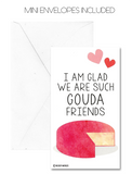 Mini Wine & Cheese Charcuterie Board Valentines (Set of 24, Wallet-Sized Cards) for Valentine's Day 