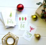 24 Funny Holiday Tags for Millennials (Wallet-Sized Cards) Plus Envelopes – Yaaasss Christmas, Let’s Get Lit, All The Feels, Squad Goals, Going Cray, Spill The Tea, Be Extra, Salty 