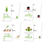 24 Funny Holiday Tags for Millennials (Wallet-Sized Cards) Plus Envelopes – Yaaasss Christmas, Let’s Get Lit, All The Feels, Squad Goals, Going Cray, Spill The Tea, Be Extra, Salty 
