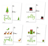 24 Funny Holiday Tags for Millennials (Wallet-Sized Cards) Plus Envelopes – Yaaasss Christmas, Let’s Get Lit, All The Feels, Squad Goals, Going Cray, Spill The Tea, Be Extra, Salty 