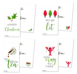 24 Funny Holiday Tags for Millennials (Wallet-Sized Cards) Plus Envelopes – Yaaasss Christmas, Let’s Get Lit, All The Feels, Squad Goals, Going Cray, Spill The Tea, Be Extra, Salty 